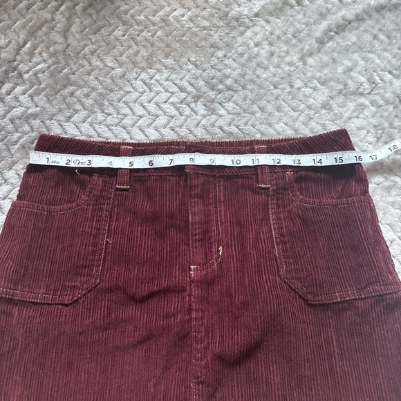 Y2K Canyon River Blues mini corduroy burgundy mini skirt size 9 - Picture 5 of 9